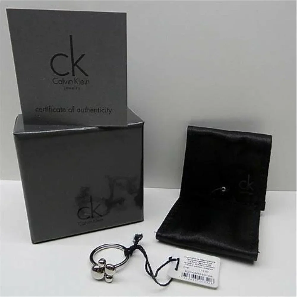 Calvin Klein Collection Silver Spin Ring NIB